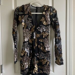 Elegant Sequin Embellished Romper